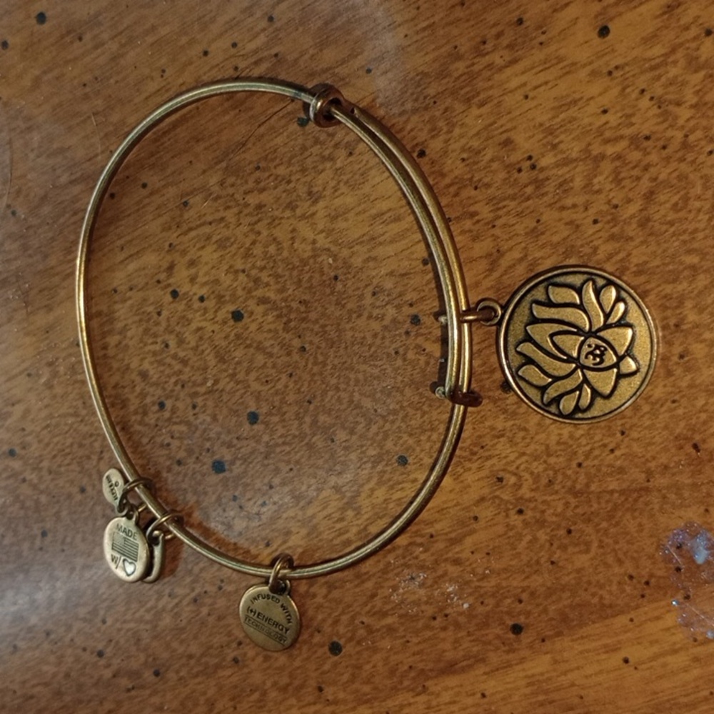 Alex and Ani Gold Lotus Peace Bracelet